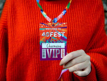 40 Fest 40th Birthday Party Vip Pass Lanyard Favours, 8 of 9