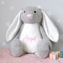 Personalised Grey Bunny Soft Toy, thumbnail 1 of 5