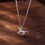 Tiny Unicorn Horse Necklace In Sterling Silver, thumbnail 1 of 10
