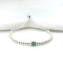Silver Emerald May Birthstone Bracelet, thumbnail 5 of 11