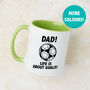 Life Is About Goals Fun Father's Day Football Mug, thumbnail 1 of 8
