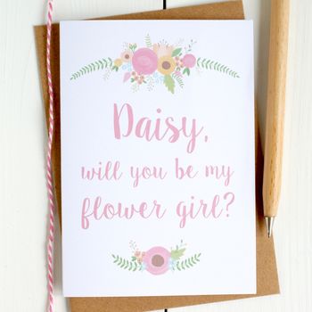 Personalised Floral Be My Bridesmaid Card, 6 of 7