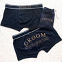 Personalised Date And Back Print Groom Wedding Boxers, thumbnail 5 of 6