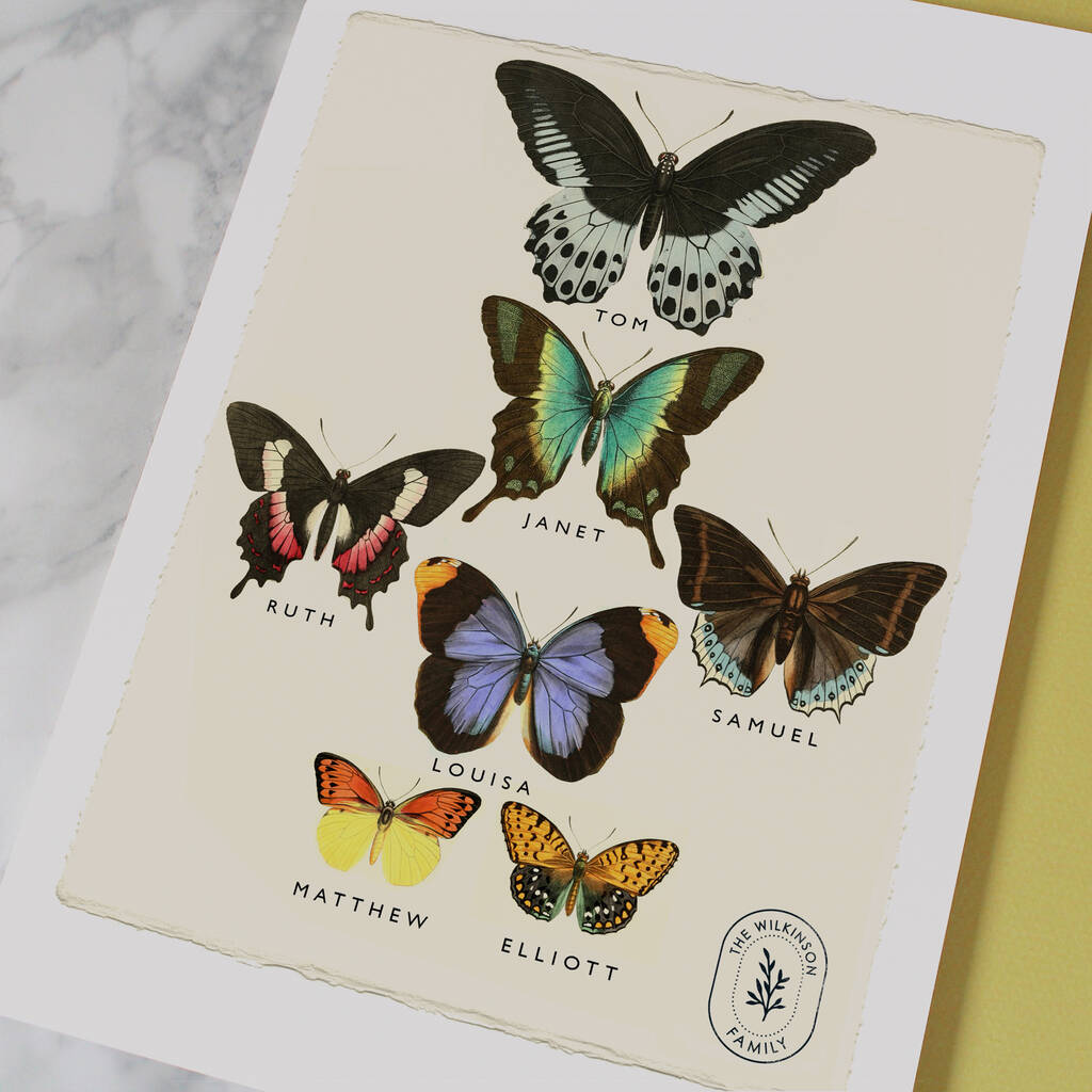 Family Butterfly Print By Floss & Co. | notonthehighstreet.com