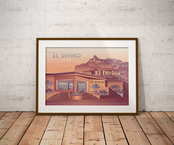 El Divino Nightclub Ibiza Travel Poster Art Print, 6 of 8