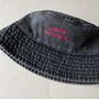 Personalised Slogan Vintage Denim Bucket Hat, thumbnail 7 of 12