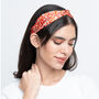 Mulberry Silk Headband Ditsy Red, thumbnail 1 of 4