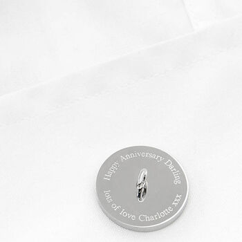 Personalised Love And Luck Stainless Steel Cufflinks, 2 of 3