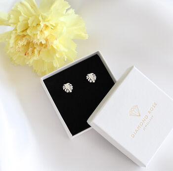 Monstera Stud Earrings, Plant Lover Gift, 3 of 7