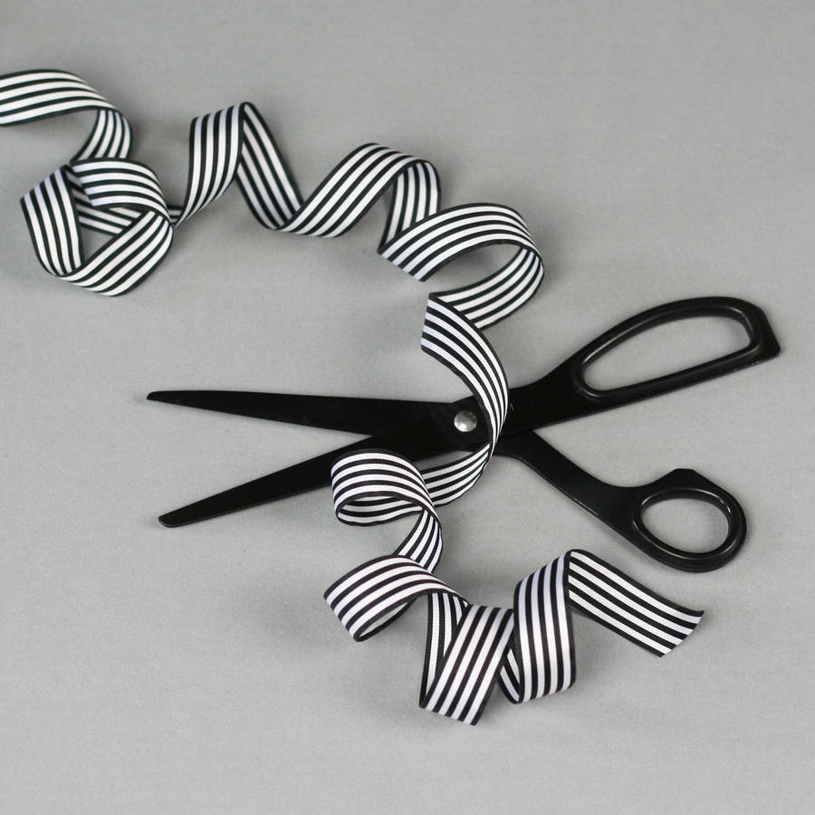 Black And White Striped Ribbon By Nancy & Betty Studio