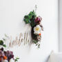 Hellebore And Wildflower Faux Floral Wire Name Sign, thumbnail 6 of 10