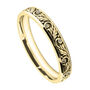 Leaf Pattern Ring In 9ct Gold With Diamonds, thumbnail 1 of 6