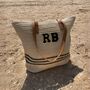 Personalised Black Stripe Bow Tote Bag, thumbnail 1 of 5