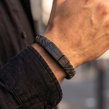 Gifts For Him Personalised Leather Bracelet, 5 of 10