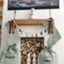 Personalised Green Gingham Gift Sack Embroidered, thumbnail 10 of 12
