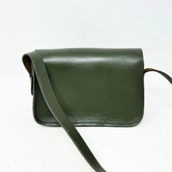 Noah Crossbody Wallet Bag Mini Shoulder Bag In Khaki Green, 5 of 6