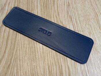 Personalised Dark Blue Premium Leather Bookmark, 7 of 8