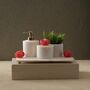 Marble Bathroom Set With Black Glass Knot, Four Pieces, thumbnail 4 of 4