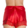 English Made Red Satin Lace Camisole Set With French Knickers Ladies Size 8 To 28 UK, thumbnail 6 of 6