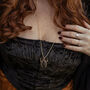 Black Obsidian Hand Wrapped Halloween Spider Necklace, thumbnail 1 of 6