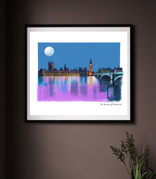 Houses Of Parliament London Art Print, 2 of 3