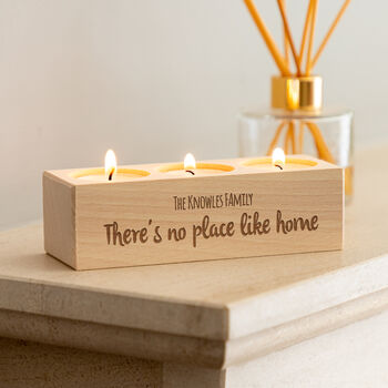 Personalised No Place Like Home Candle Holder Gift, 3 of 5