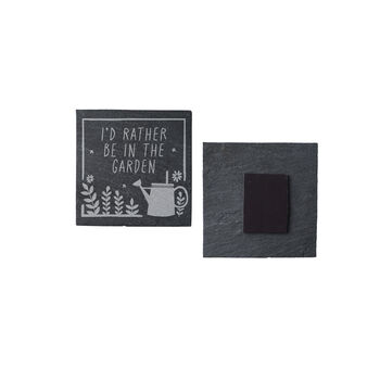 Square Slate Magnet 'I'd Rather Be In The Garden' | Home Decor | Fridge Magnet, 2 of 2