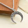 Sterling Silver Ankara Moon Necklace, thumbnail 1 of 5
