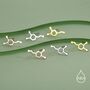 Happiness Molecules Dopamine Stud Earrings In Sterling Silver, thumbnail 6 of 12