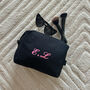 Personalised Black Monogrammed Waffle Wash Bag, thumbnail 3 of 7