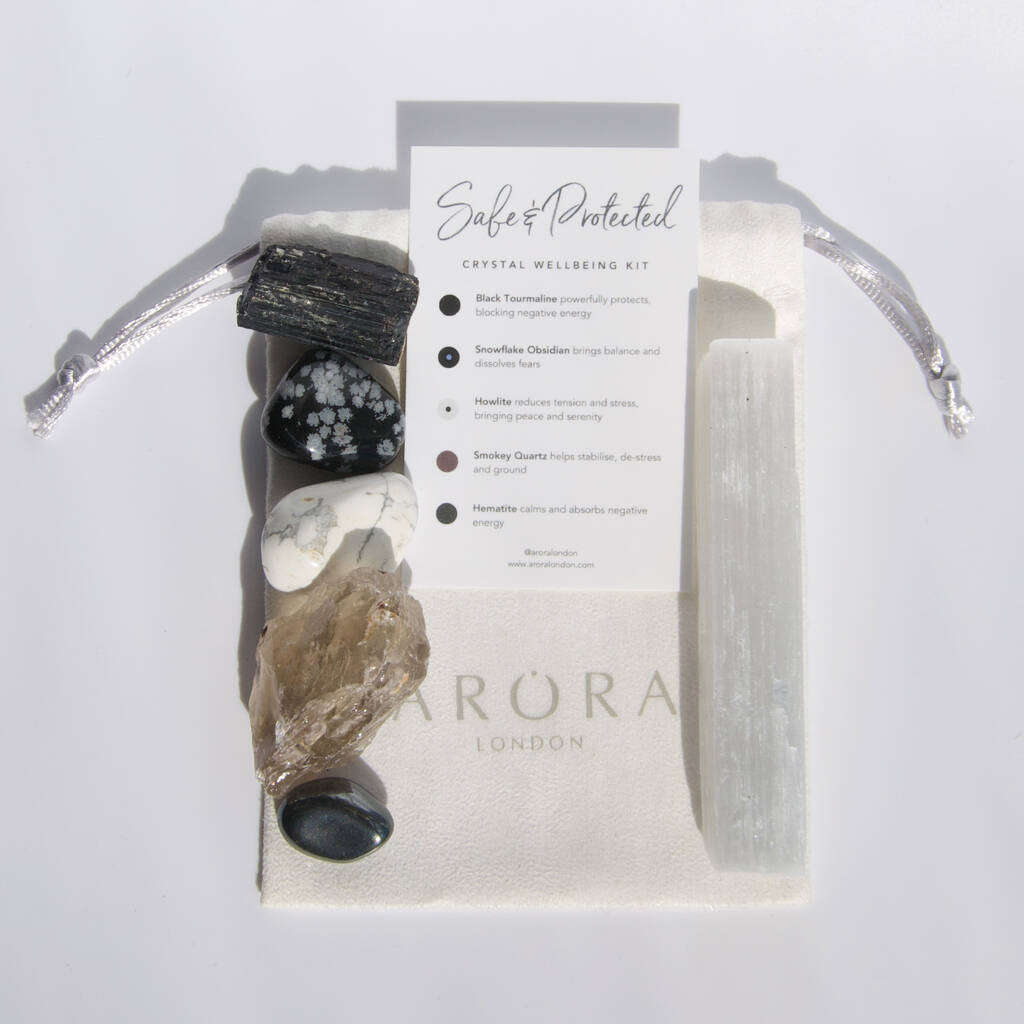 Safe And Protected Crystal Wellbeing Kit For Protection, 1 of 4