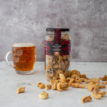 Worcester Sauce Flavour Pork Scratchings Gift Jar, 2 of 3