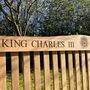 King Charles Engraved Coronation Bench, thumbnail 4 of 8