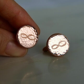 Secret Message Bronze And Copper Infinity Cufflinks, 6 of 12