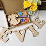 Paint Your Own Name Bunting Letterbox Craft Kit, thumbnail 2 of 4