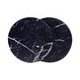 Six Pieces Marble Black Coasters For Drinks, thumbnail 4 of 6
