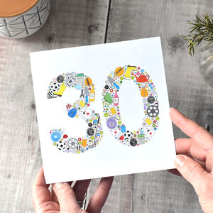 'Mens Things' 30th Birthday Card By mrs L cards