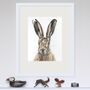 Startled Hare, Print Of Original Painting, thumbnail 1 of 3