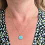 Turquoise December Birthstone Necklace, Gold Plated, thumbnail 2 of 7