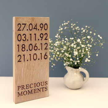 Contemporary Timeline Engraved In Oak, 3 of 6