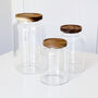 Kitchen Storage Jar With Acacia Wood Lid, thumbnail 2 of 7