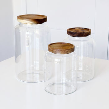 Kitchen Storage Jar With Acacia Wood Lid, 2 of 7