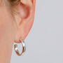 Chunky Silver Hoop Earrings, thumbnail 1 of 5