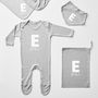 Monogram Personalised Babygrow Gift Set, thumbnail 3 of 3