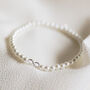 Sterling Silver Pearl Infinity Bracelet, thumbnail 2 of 3