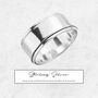 Personalised Heavy Sterling Silver Wide Spinner Ring, thumbnail 1 of 7