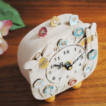 Small Bumble Bee Mantel Clock With Numbers, 4 of 6