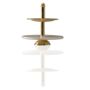 Handmade Two Tier White Marble Serving Stand With Gold Finish, thumbnail 2 of 2