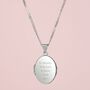 Personalised Sterling Silver Oval Locket Necklace, thumbnail 1 of 10