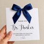 Thank You Doctor Card With Luxury Bow, Handmade Bow, Colour Choices, thumbnail 1 of 5
